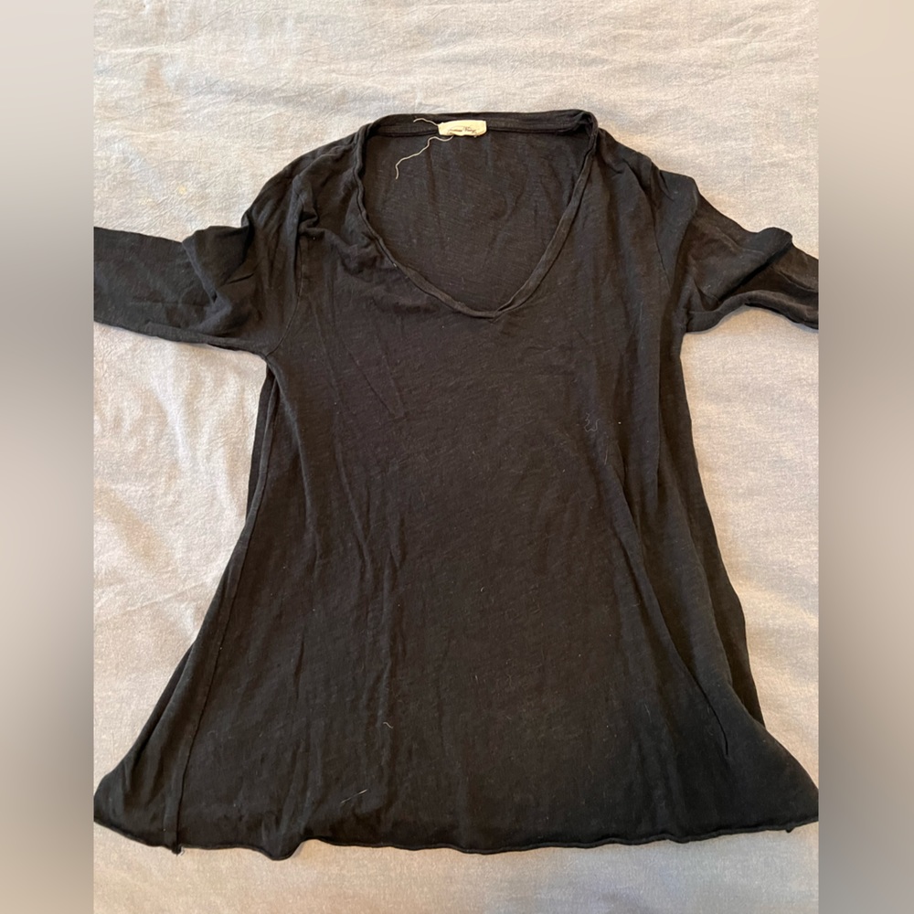 American Vintage Long Sleeve V-Neck Tee